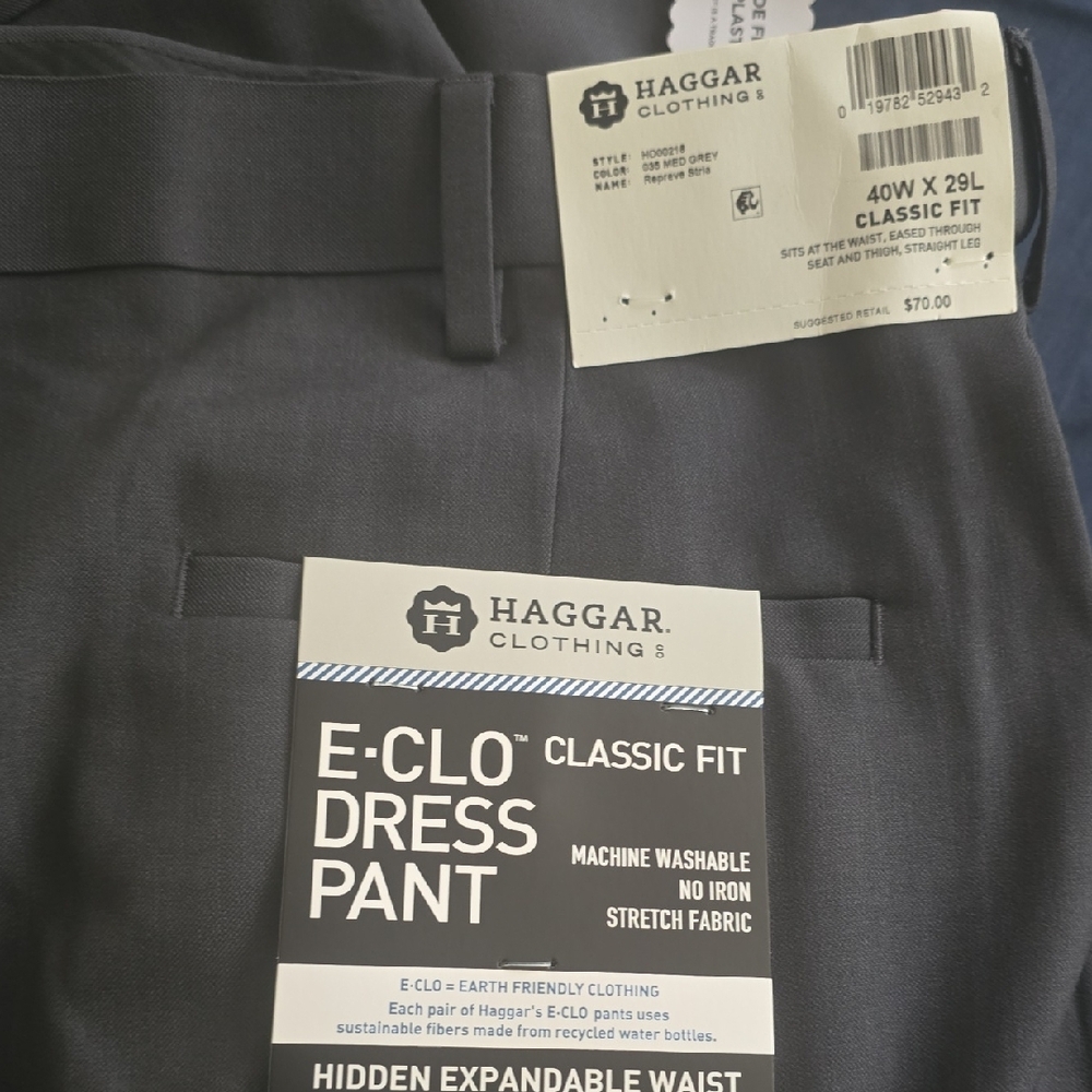 Haggar Black Classic Fit Dress Pants